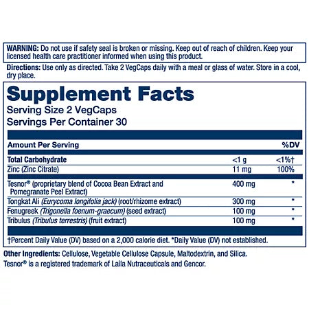 솔라레이 맨즈 테스토스테론 서포트 통캇 알리 60 캡슐 – 통캇 알리 함유 남성 호르몬 관리 포뮬러