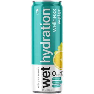 웻 하이드레이션 웰니스 워터 화이트 그레이프 레모네이드 12 fl. oz., 12 병 – 수분 보충 음료
