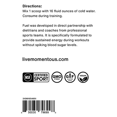 모멘터스 퓨얼 망고 17.2 oz., 15 Servings – 에너지와 수분 보충을 위한 퍼포먼스 파우더