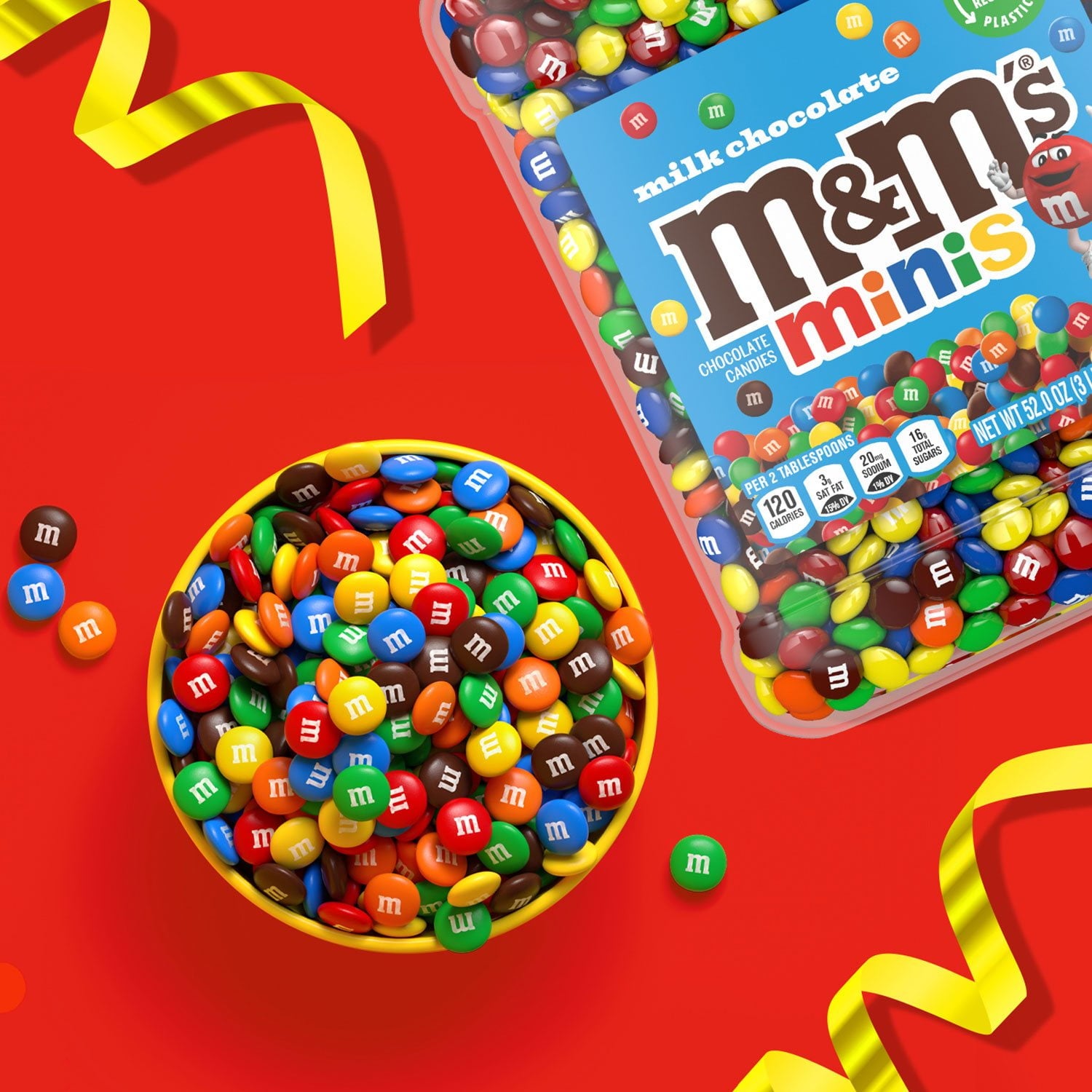 엠앤엠 미니즈 밀크 초콜릿 캔디 52oz — 작은 사이즈 M&M 미니