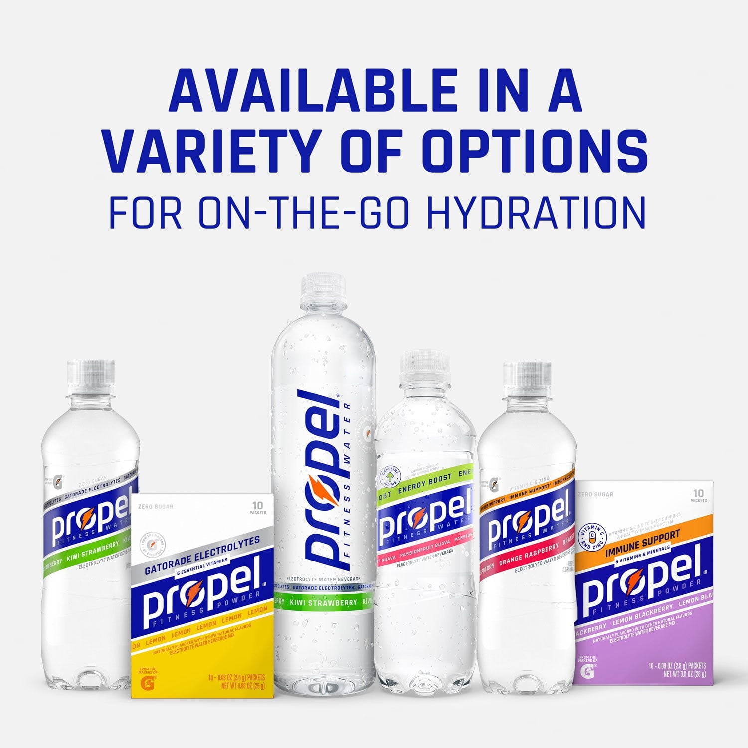 프로펠 제로 워터 버라이어티 팩 16.9 fl. oz., 24 pk. – 무설탕 플레이버 워터 타입 음료 구성