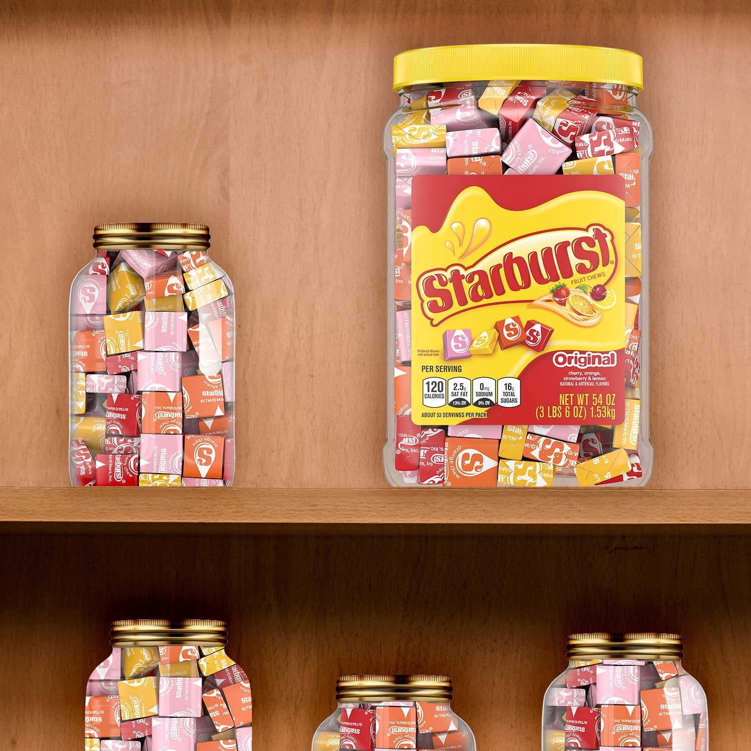 스타버스트 오리지널 과일맛 츄잉 54oz — 부드럽고 쫀득한 과일 츄잉캔디