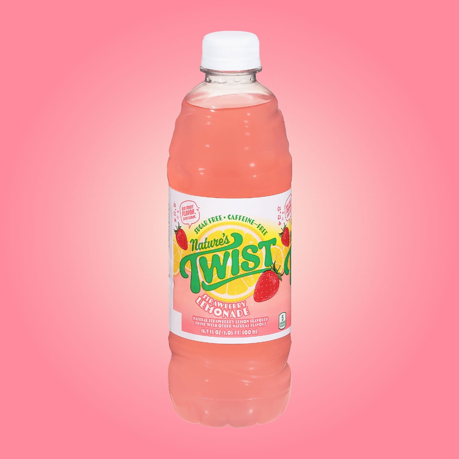 네이처스 트위스트 무설탕 스트로베리 레몬 16.9 fl. oz × 24 – 무칼로리 음료