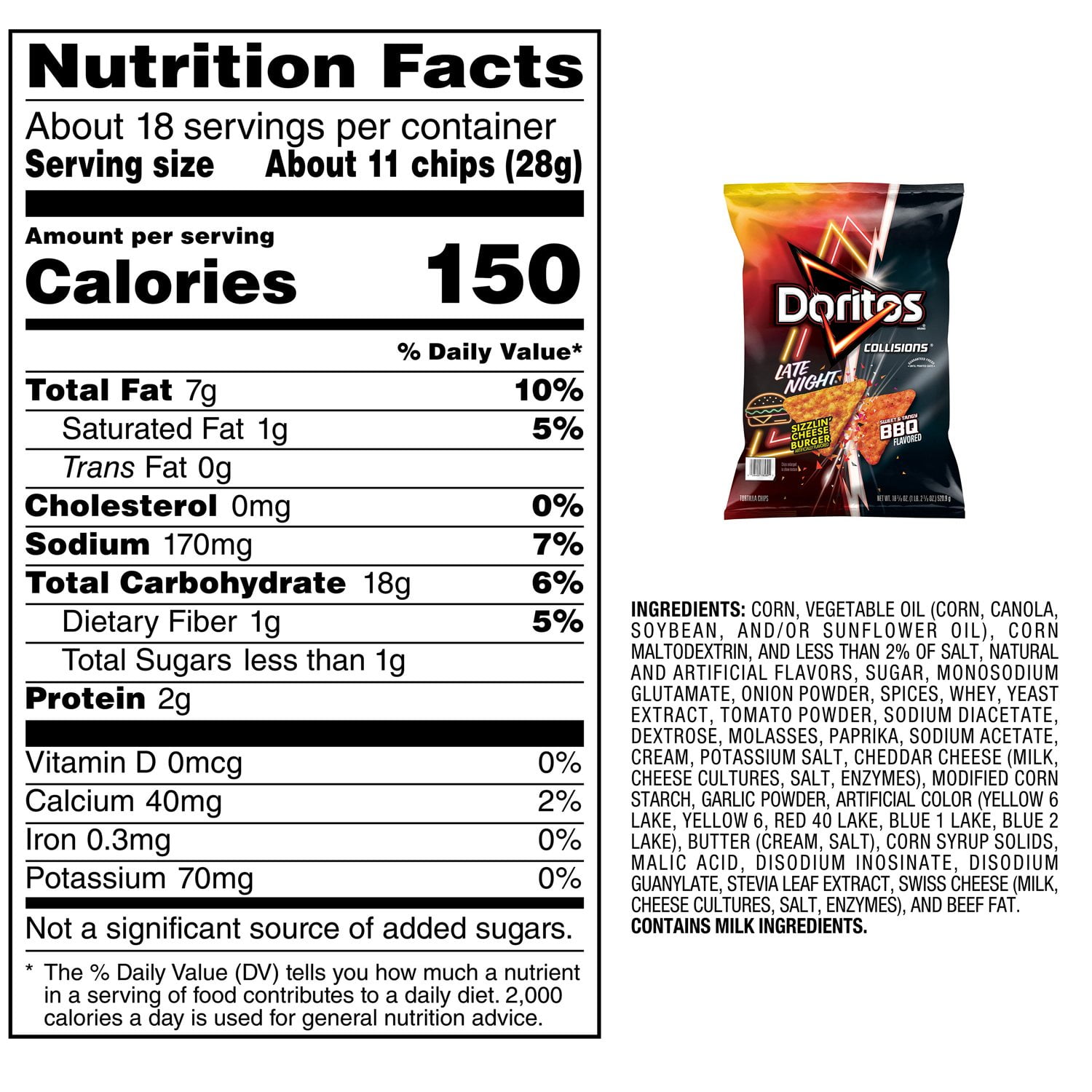 도리토스 콜리전 BBQ & 치즈버거 맛 – 18.375oz