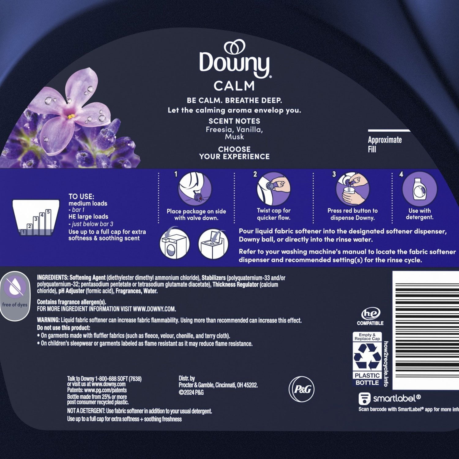 다우니 울트라 소프트 + 칼름 라벤더 액상 섬유유연제, 164회 / 111oz