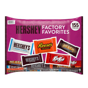 허쉬(HERSHEY'S) 어소티드 초콜릿 팩토리 페이버릿 스낵사이즈 155개 — 인기 스낵 초콜릿 모음