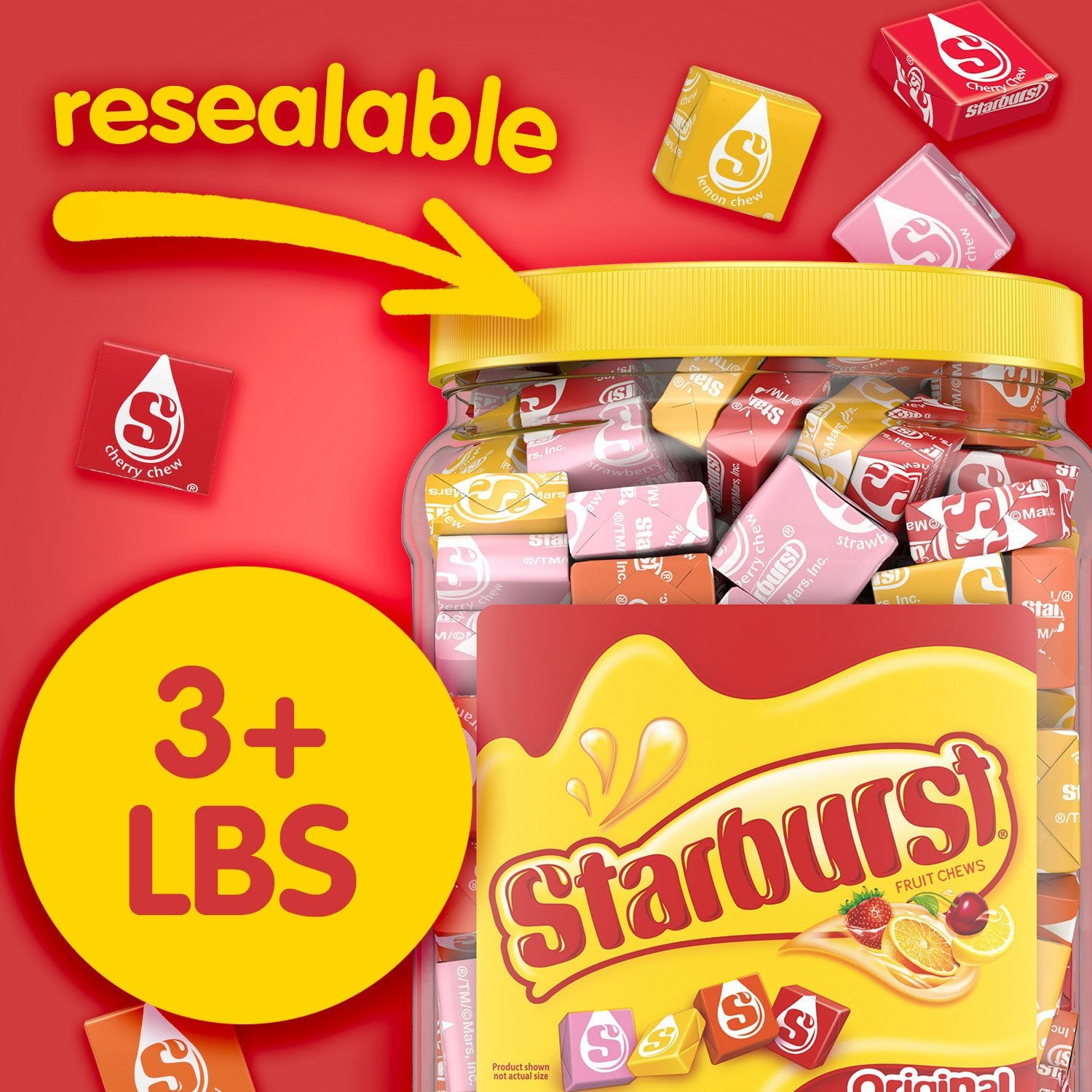 스타버스트 오리지널 과일맛 츄잉 54oz — 부드럽고 쫀득한 과일 츄잉캔디