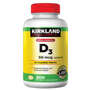 커클랜드 시그니처 엑스트라 스트렝스 D3 50mcg, 600 소프트젤