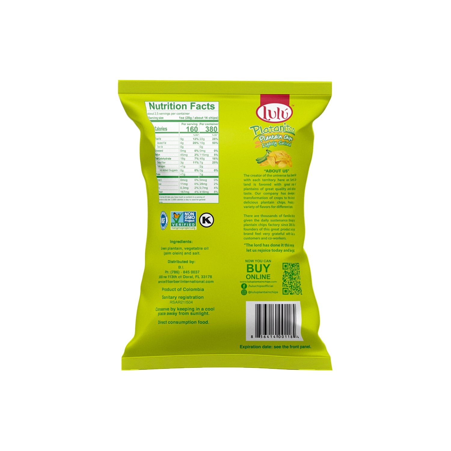 룰루 플랜틴 칩스 버라이어티 팩 – 바삭한 바나나칩, 2.5oz x 30팩