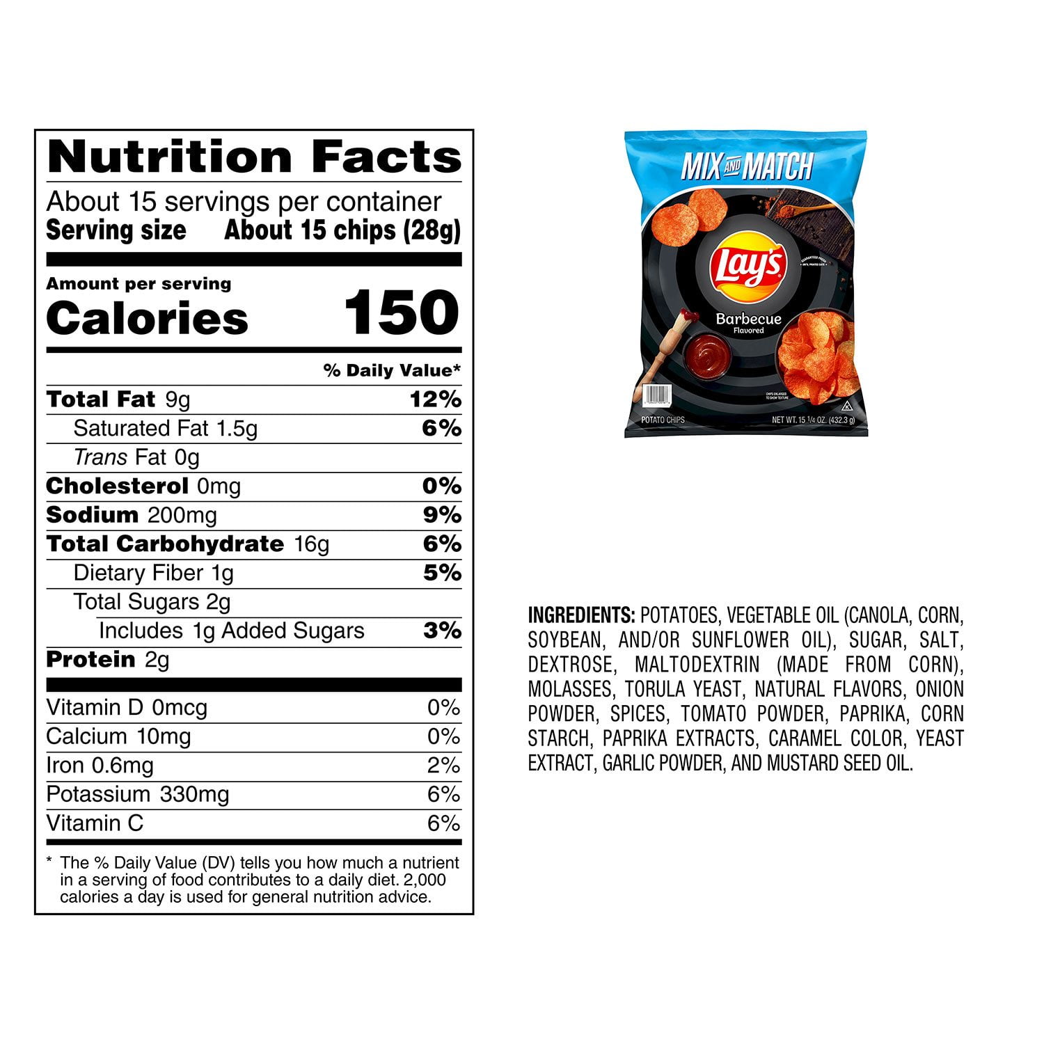 레이스 바비큐 포테이토칩 15.25oz