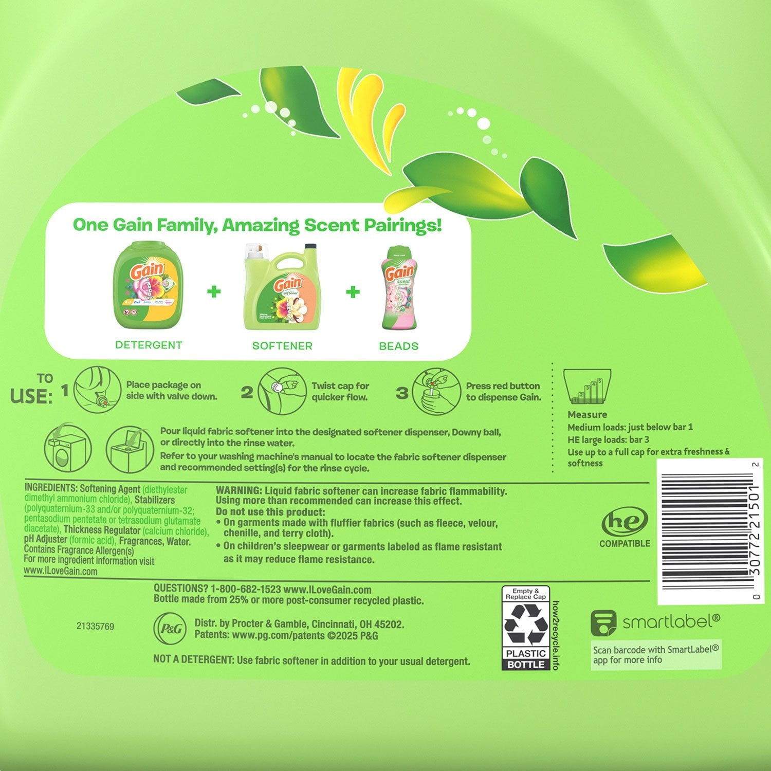 게인 탱고 트위스트 액상 섬유유연제, 244회 / 143oz