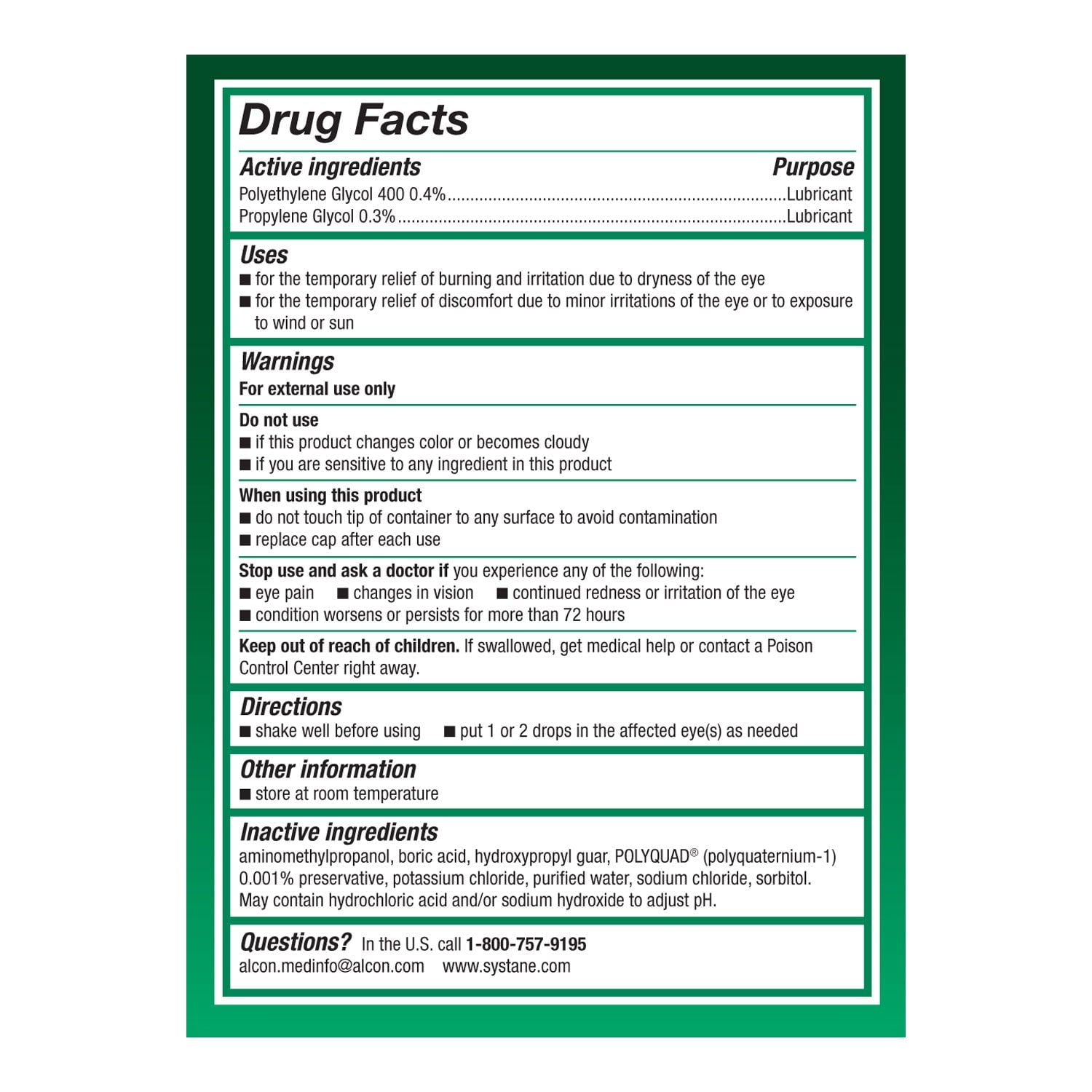 시스타인 울트라 인공눈물 1/3 fl. oz × 3 pk – 장시간 보습·눈 피로 완화