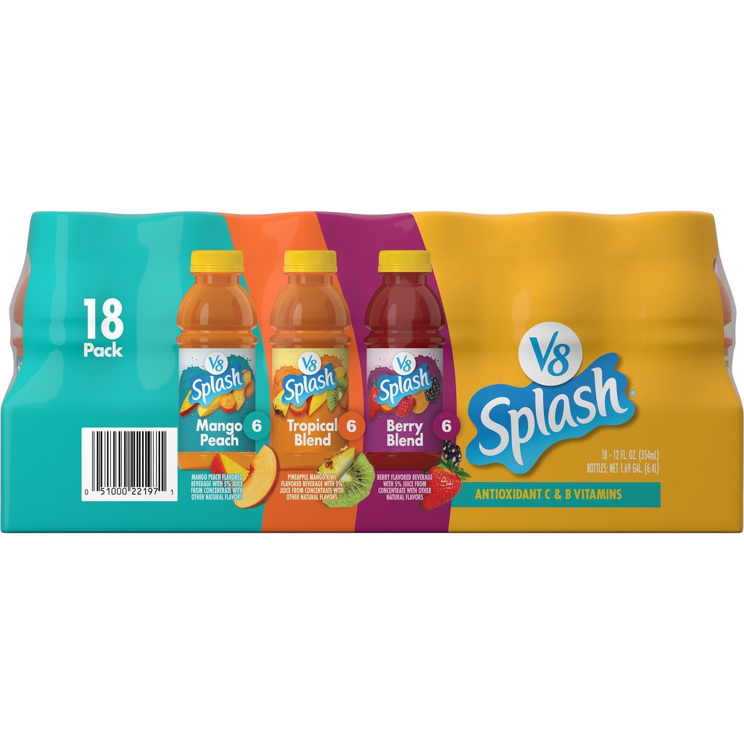 V8 스플래시 버라이어티 12 fl. oz × 18 – 과일+채소 블렌드