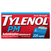 타이레놀 PM 엑스트라 스트렝스 아세트아미노펜 500 mg 진통·수면 보조제 225정 – 통증 완화와 함께 편안한 취침을 돕는 야간용 포뮬러