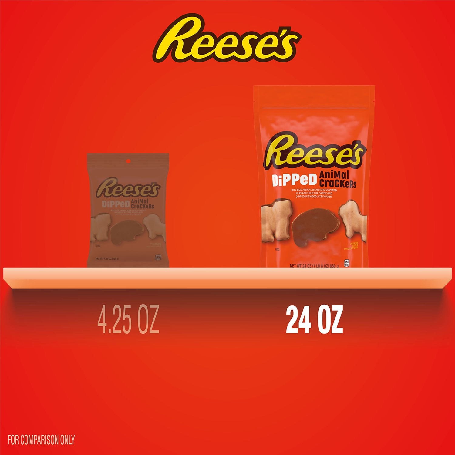 리시스 초콜릿 피넛버터 디핑 애니멀 크래커 24oz — 부드러운 초콜릿 코팅 크래커