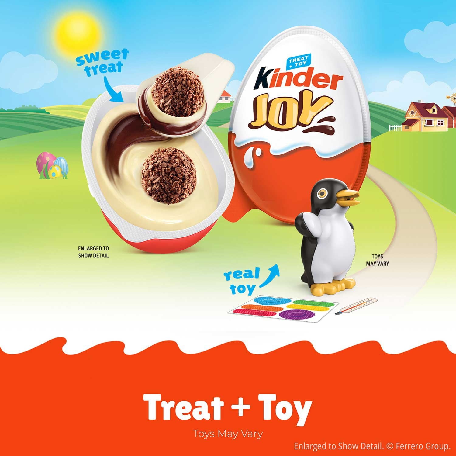 킨더조이(Kinder Joy) 화이트 초콜릿 서프라이즈 에그 0.7oz × 20팩 — 장난감·초콜릿 세트