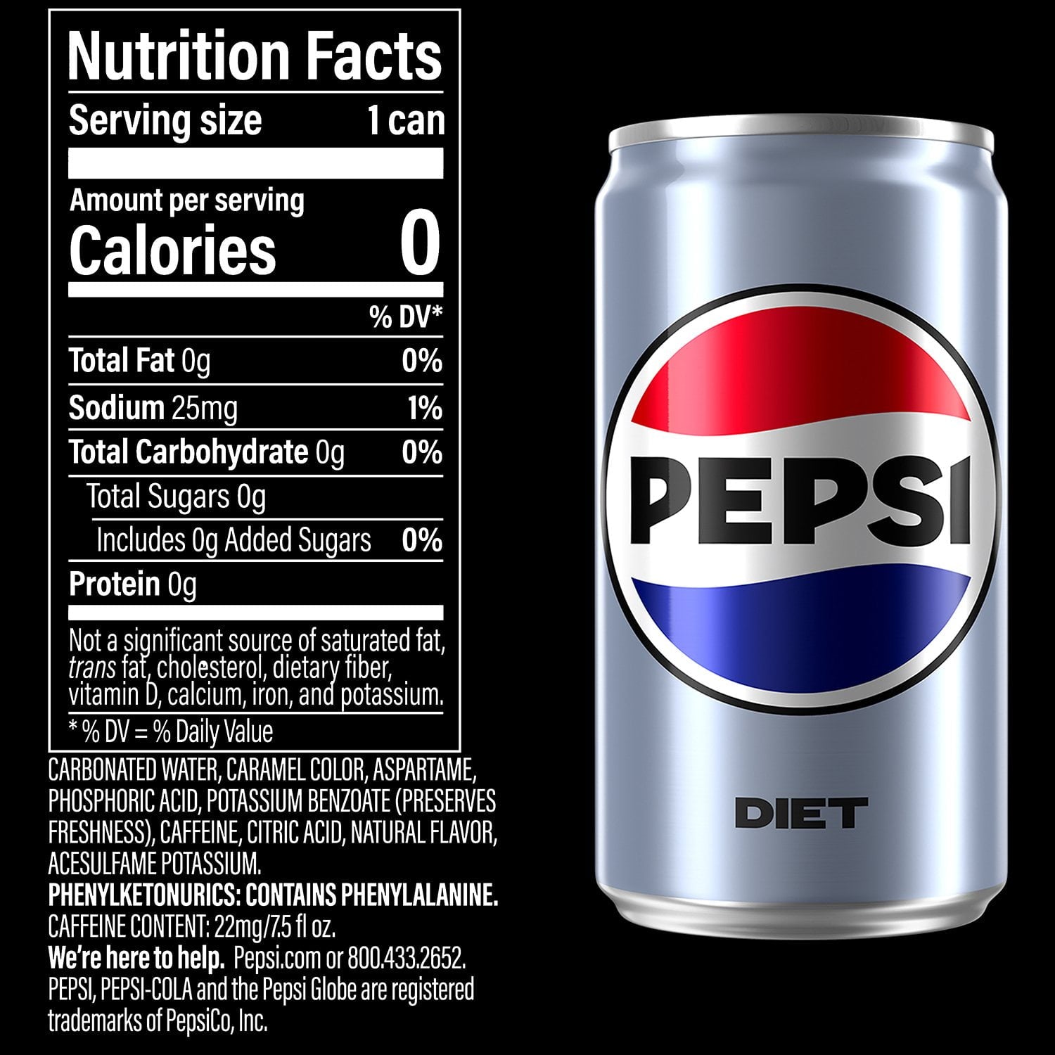 다이어트 펩시 오리지널 미니캔, 7.5fl oz, 30팩