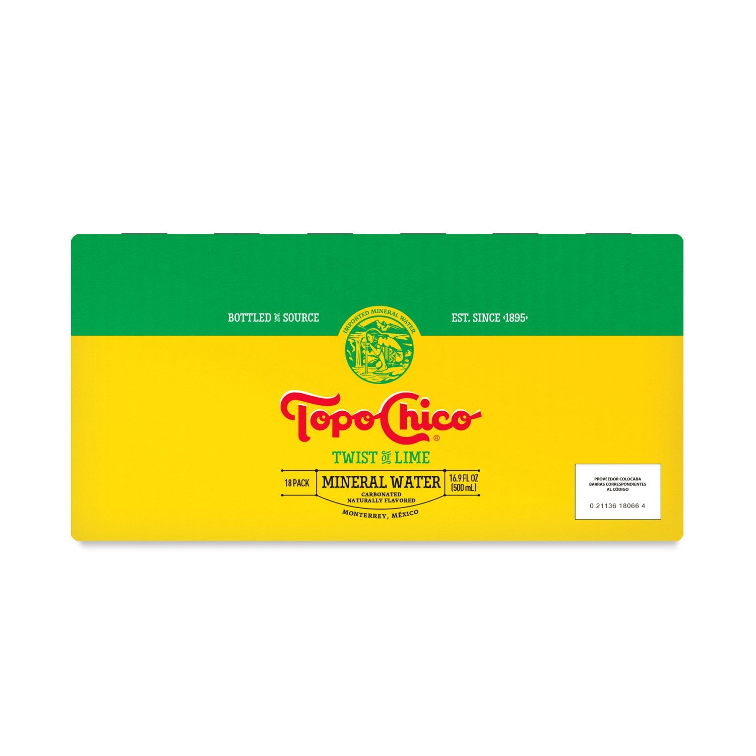 토포 치코 라임 트위스트 스파클링 워터 16.9 fl. oz × 18 – 상큼한 라임 탄산수
