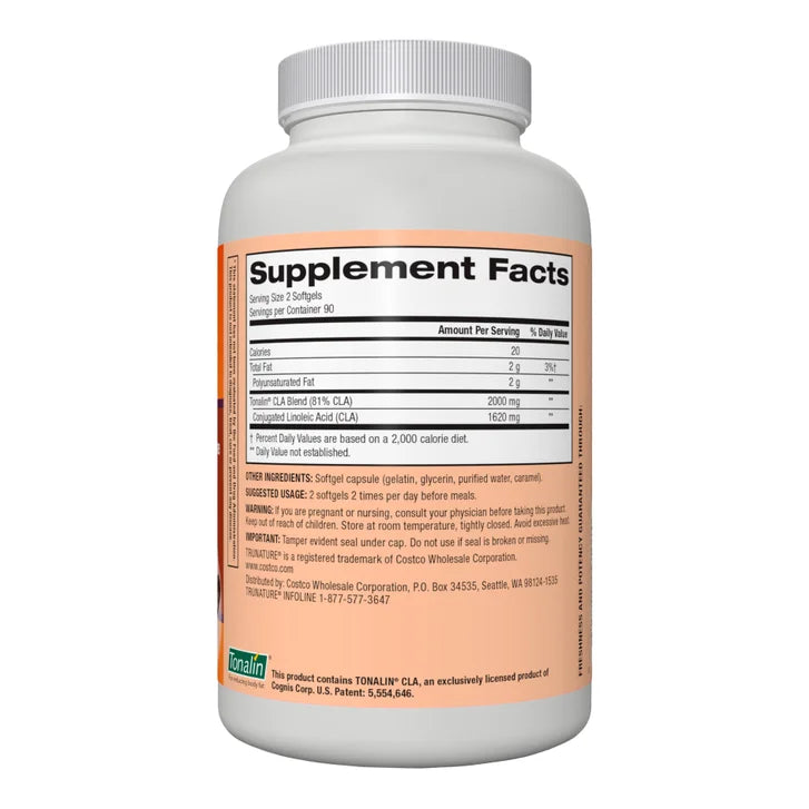 트루네이처 토날린 CLA 1620mg – 체지방 감소·대사 지원, 180소프트젤