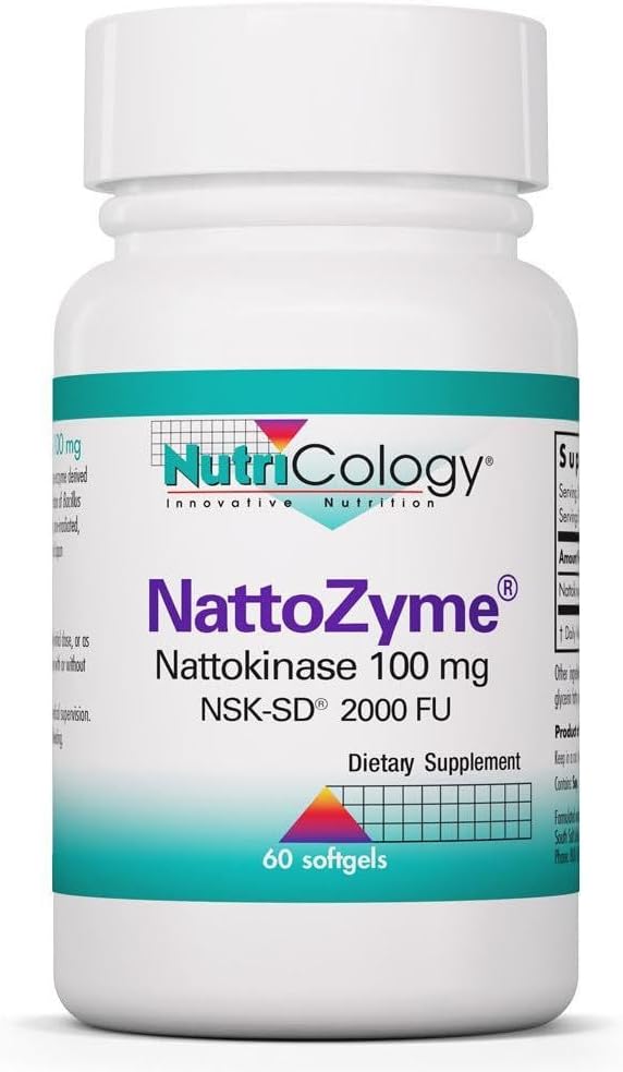 뉴트리콜로지 NattoZyme 낫토키나제 100mg 2000FU 60소프트젤 혈액순환 영양제
