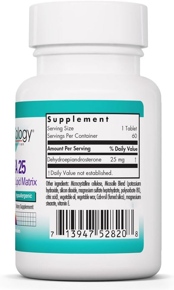 뉴트리콜로지 DHEA 25mg 마이크로나이즈드 리피드 매트릭스 60정 | NutriCology Micronized DHEA