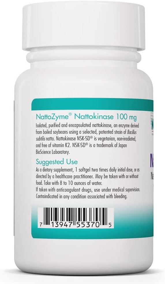 뉴트리콜로지 나토자임 낫토키나제 100mg 2000FU 60소프트젤 – 혈액순환·혈류 건강 관리 | NutriCology NattoZyme