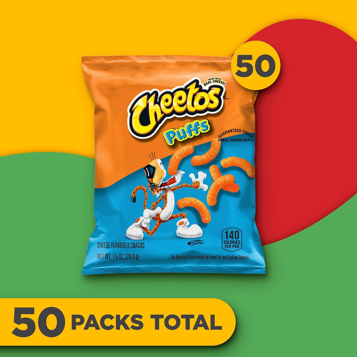 치토스 퍼프 치즈 스낵 0.875oz × 50팩