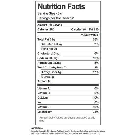 블루 다이아몬드 스모크하우스 아몬드 1.5oz × 12팩 – 훈연 풍미를 더해 짭짤하고 깊은 맛으로 즐기는 개별 포장 아몬드 스낵