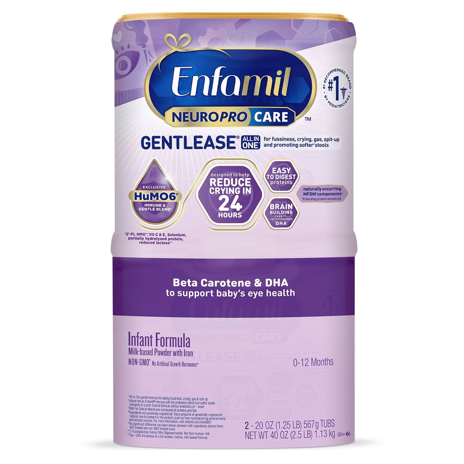 엔파밀 뉴로프로케어 젠틀리즈 2팩 – 예민한 배·가스·보채는 아기용 분유