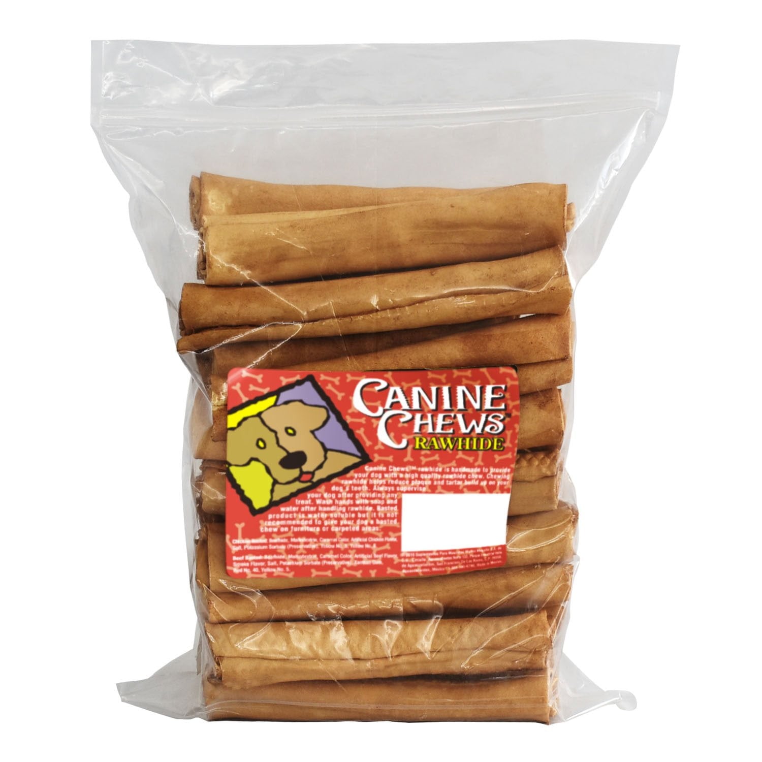 케이나인 치우 8인치 베이스티드 라우하이드 25 ct – 풍미 코팅된 천연 소가죽 껌