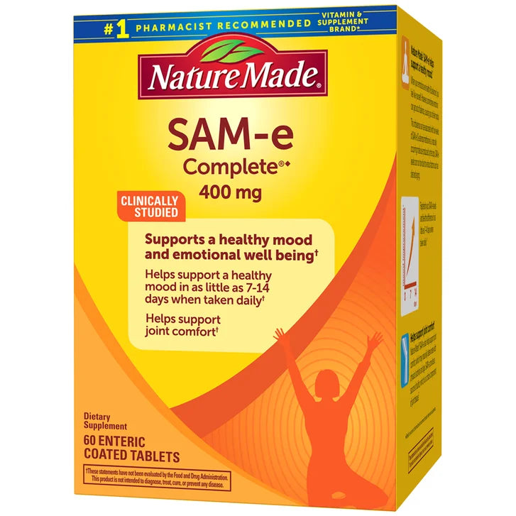 네이처메이드 SAM-e 400mg – 기분 개선·관절 건강·간 기능 지원, 60정
