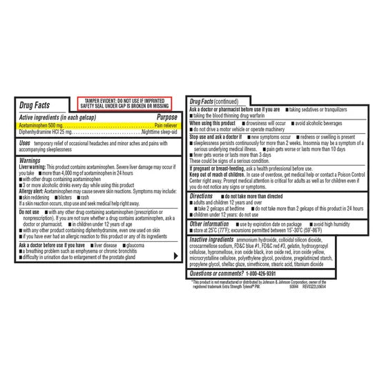 커클랜드 시그니처 아세트아미노펜 PM 500 mg 캡슐 375정 – 통증 완화와 숙면을 함께 돕는 야간용 진통·수면 보조 포뮬러