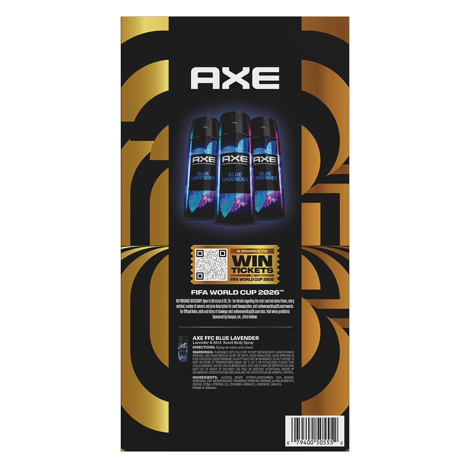 액스 프리미엄 데오드란트 바디 스프레이 블루 라벤더 4 oz., 3 pk. – 샤워 후나 외출 전 사용하기 좋은 바디 스프레이로 산뜻한 향을 깔끔하게 유지