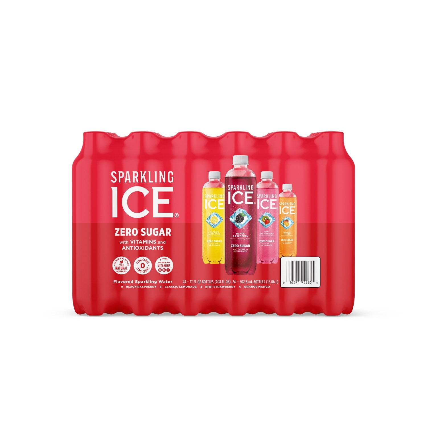스파클링 아이스 레드 버라이어티 팩 17 fl. oz × 24 – 베리 계열 과일향 구성