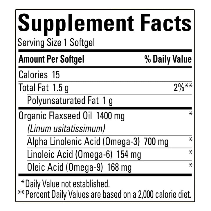 네이처메이드 아마씨 오일 1400mg – 식물성 오메가3·심장 건강, 300소프트젤