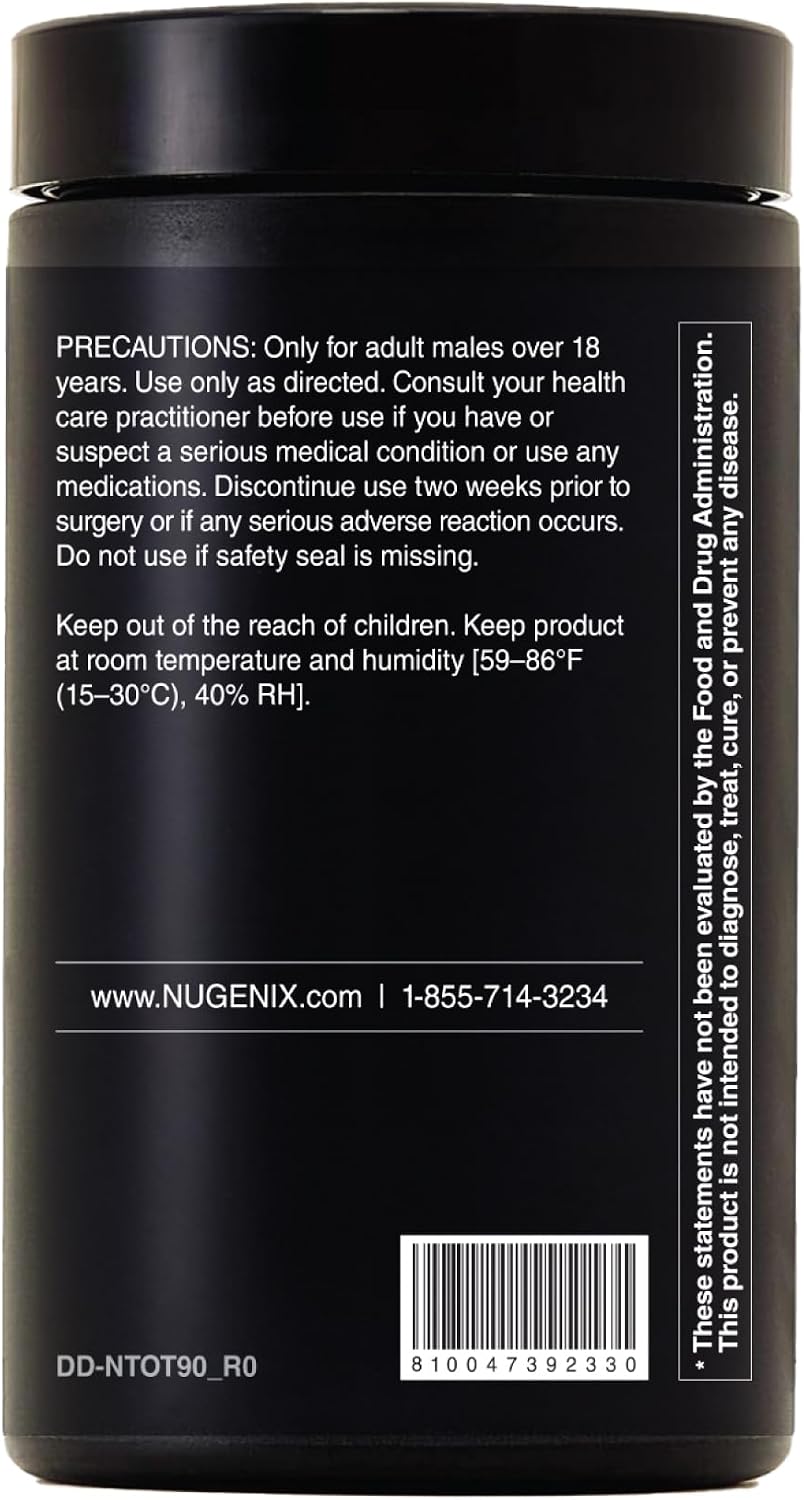 Nugenix 뉴제닉스 토탈 T2 남성 테스토스테론·산화질소 부스터 90정