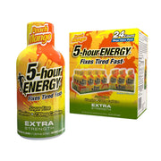 파이브아워에너지 엑스트라 스트렝스 피치 망고맛 1.93 oz × 24 – 상큼한 과일 풍미 에너지 샷