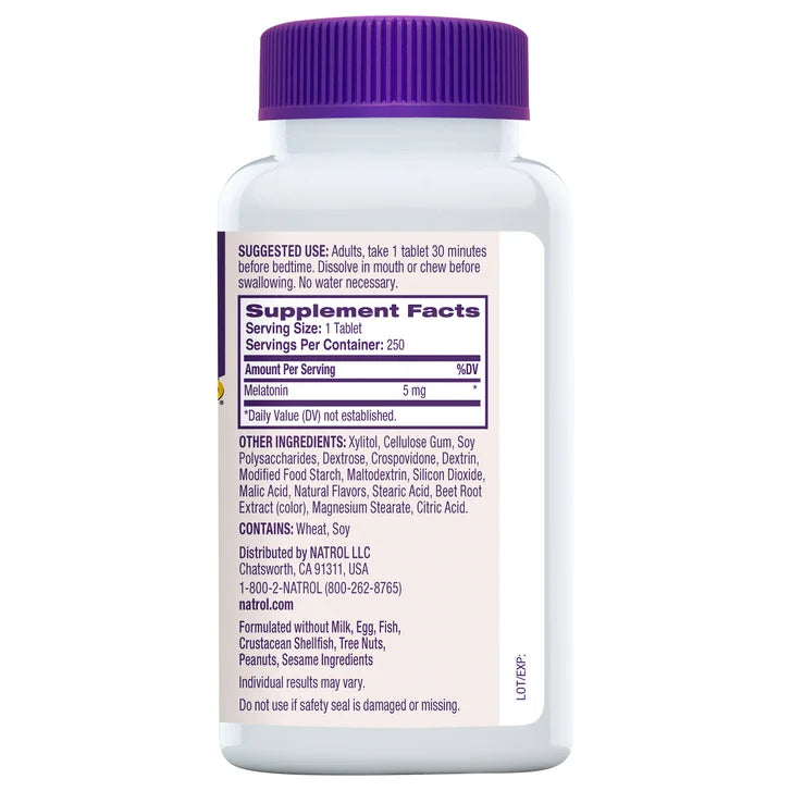 나트롤 멜라토닌 5mg 패스트디졸브 – 빠른 흡수·수면 개선, 250정