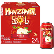 만자니타 솔 애플 소다 12 fl. oz × 24 – 사과 향의 달콤한 멕시칸 소다