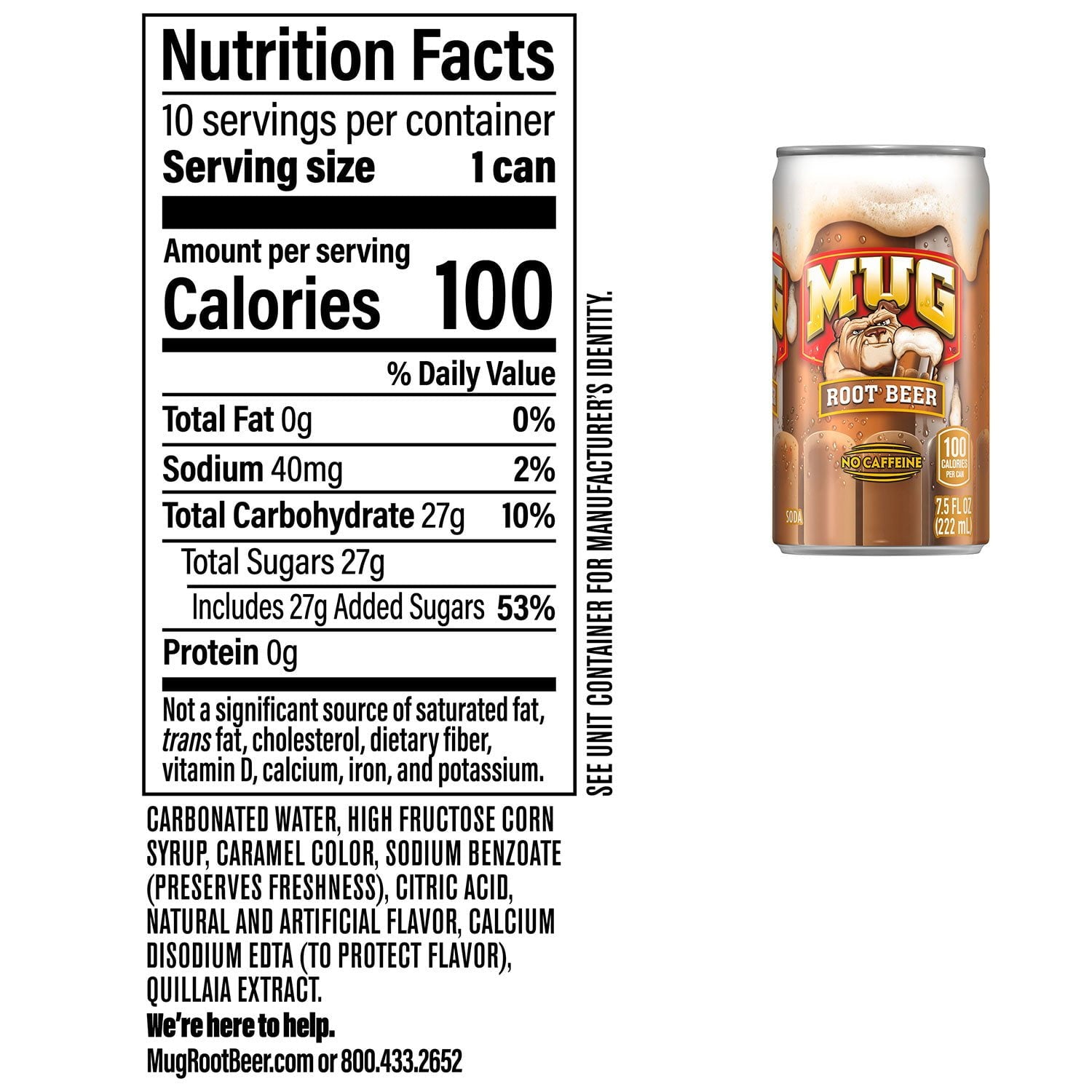 머그 루트비어 미니캔, 7.5fl oz, 30팩