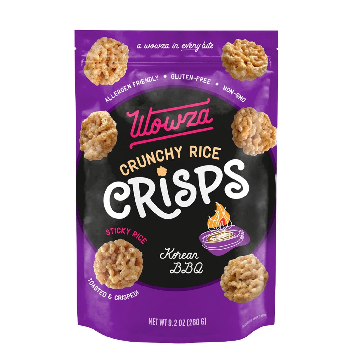 와우자 크런치 라이스 크리스프 코리안 BBQ – 9.2oz