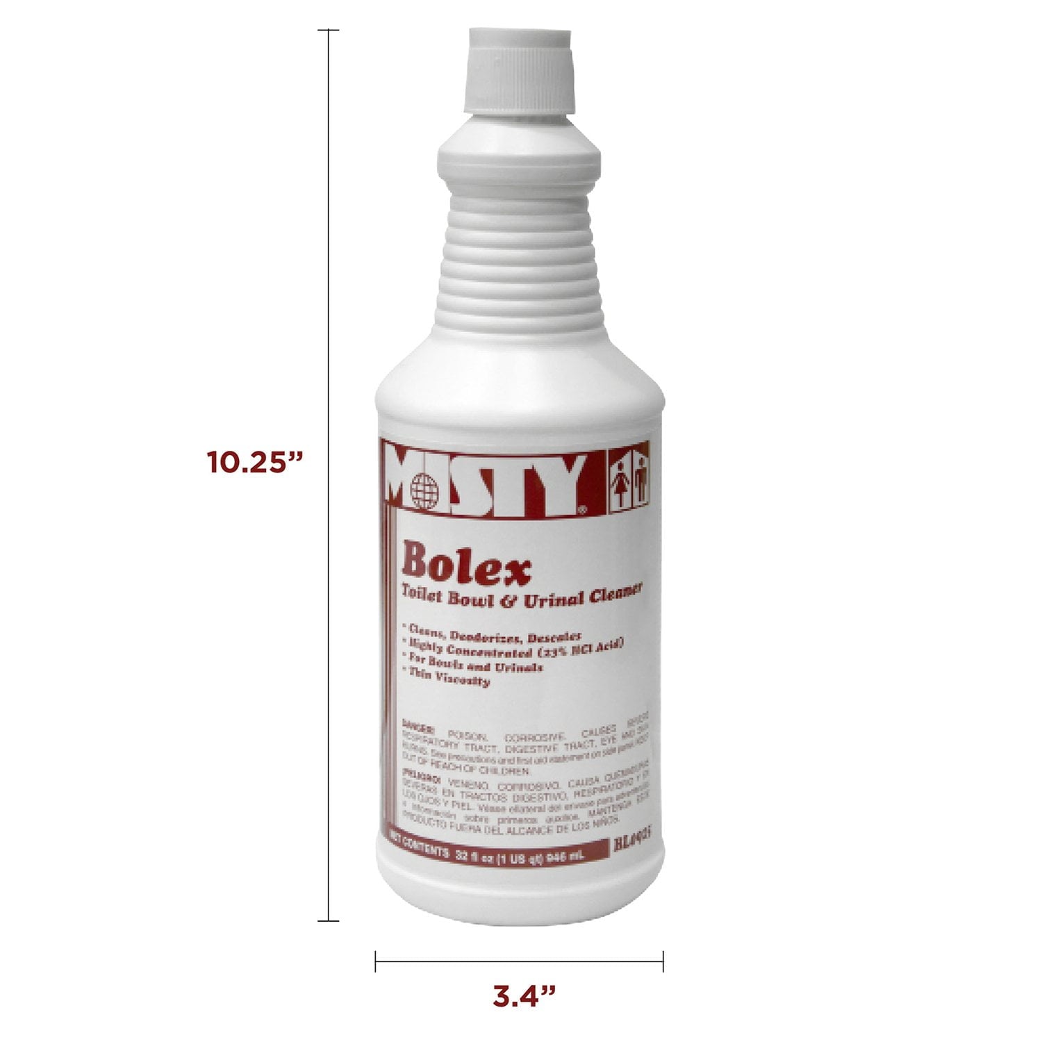 미스티 볼렉스 변기·소변기 클리너 32oz × 12팩
