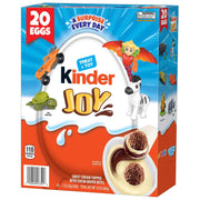 킨더조이(Kinder Joy) 화이트 초콜릿 서프라이즈 에그 0.7oz × 20팩 — 장난감·초콜릿 세트