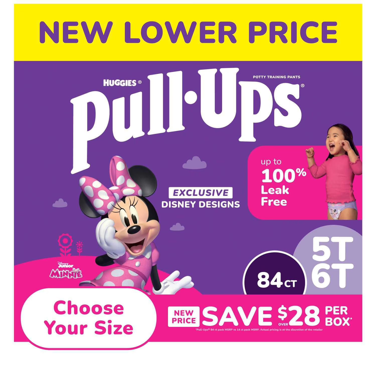 하기스(Huggies) 풀업 트레이닝 팬티 여아용 2T–6T — 배변훈련용 일회용 팬티