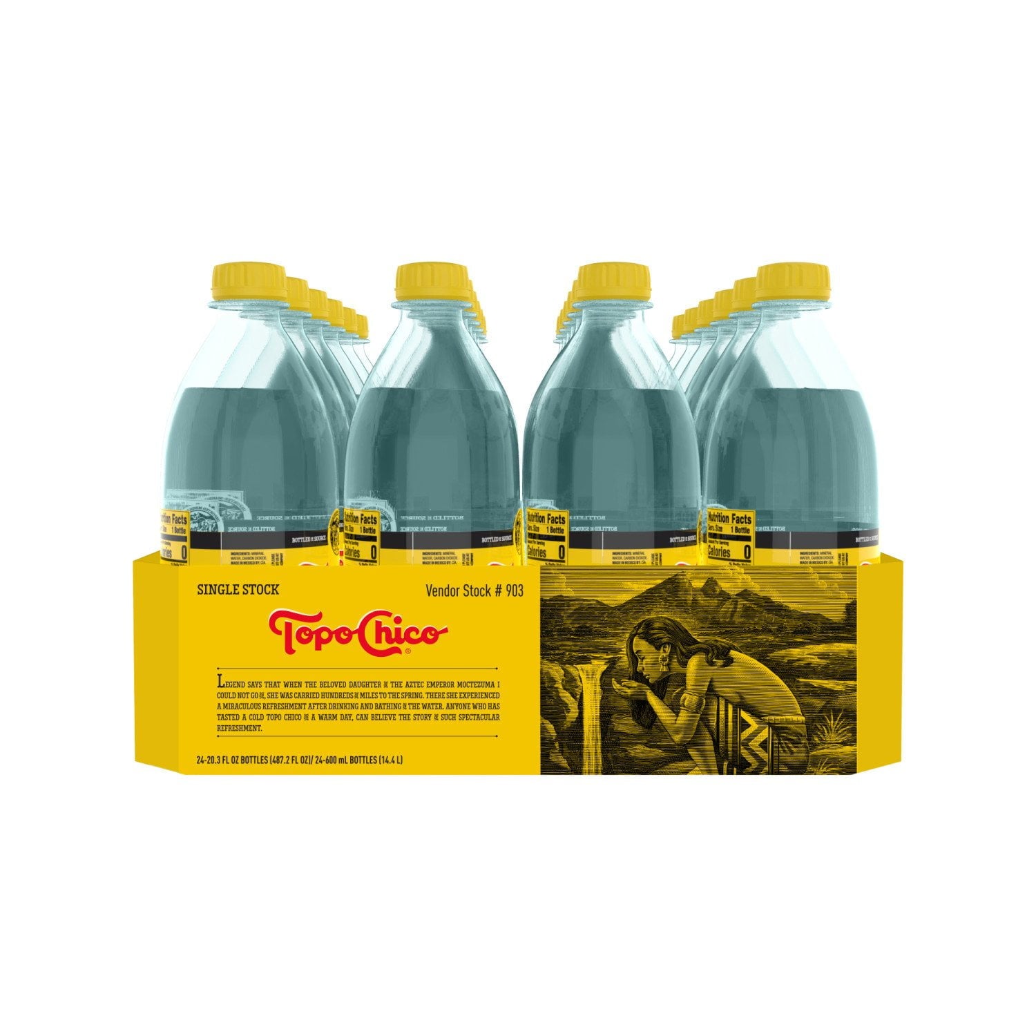 토포 치코 스파클링 미네랄 워터 20 fl. oz × 24 – 강한 탄산의 미네랄 워터