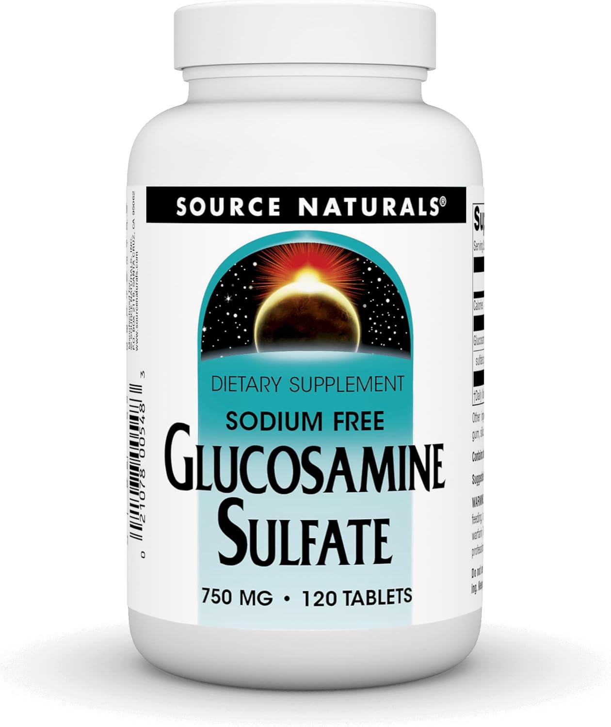소스 내추럴스 글루코사민 설페이트 750mg 소디움 프리 – 관절 · 연골 · 결합조직 건강 지원