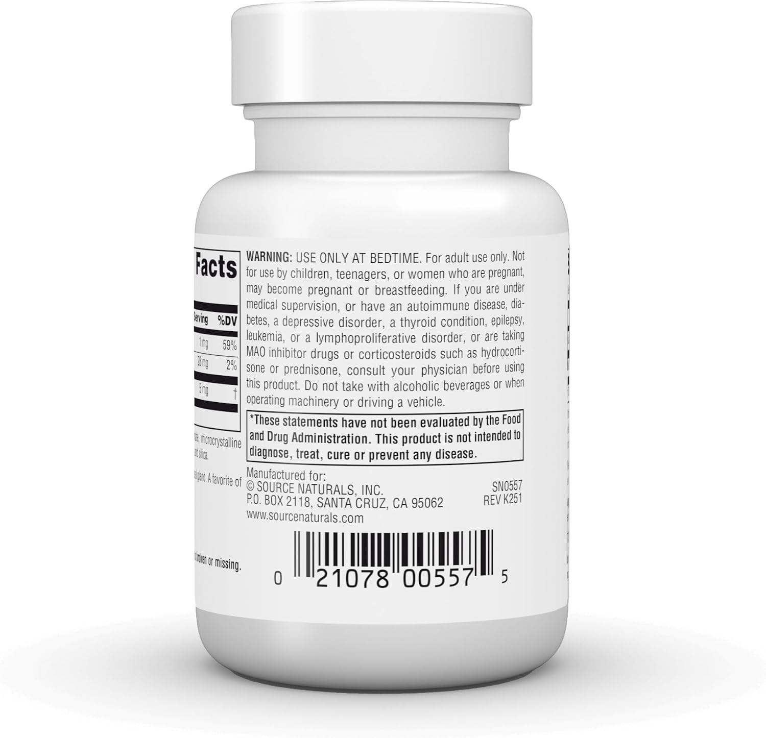 소스 내추럴스 슬립 사이언스 멜라토닌 5mg 120 비건 정 – 수면 리듬 · 편안한 숙면 · 건강한 수면 사이클 지원
