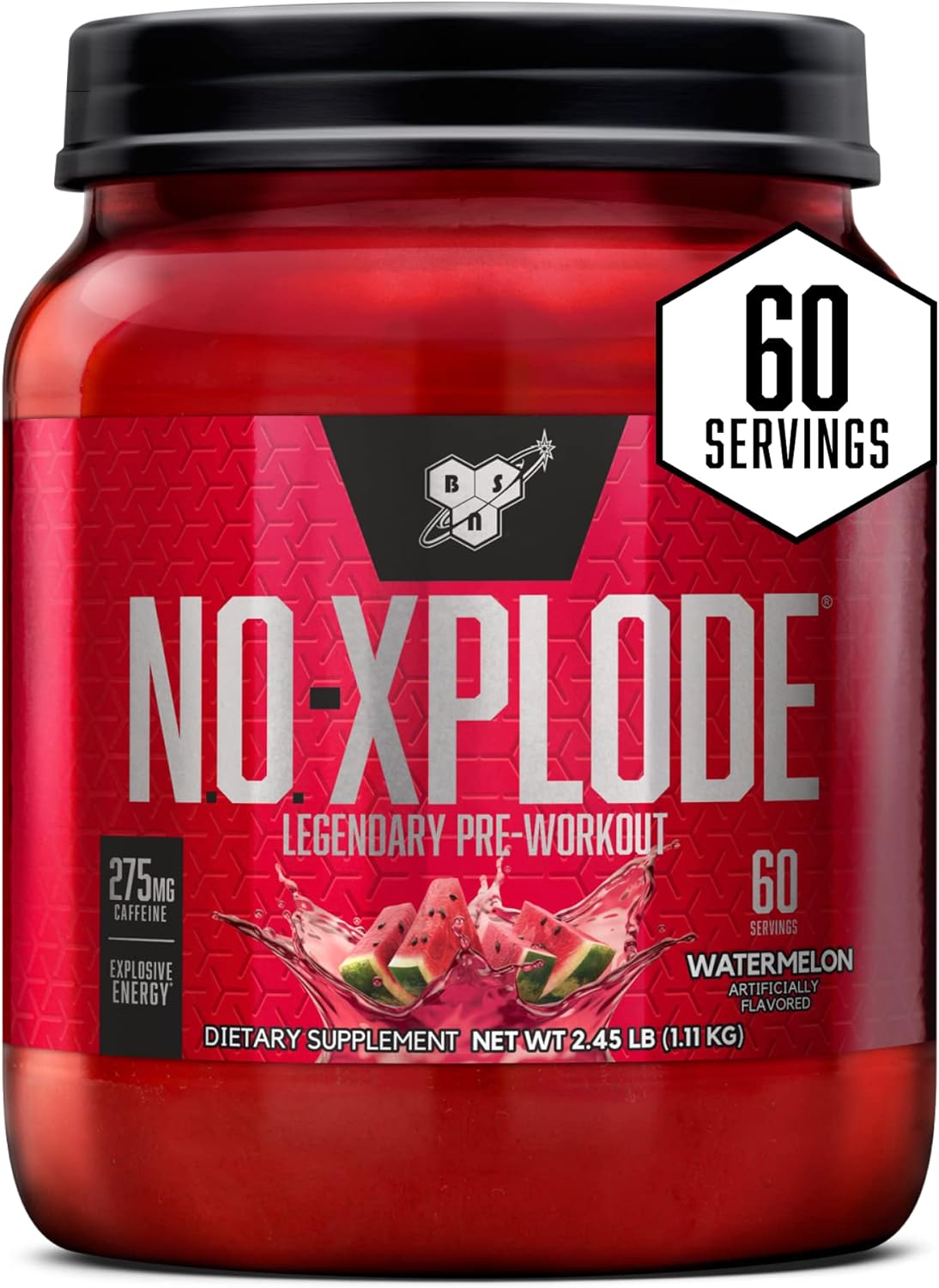 비에스엔 노익스플로드 프리 워크아웃 파우더 60 Servings – 운동 전 섭취용 파우더