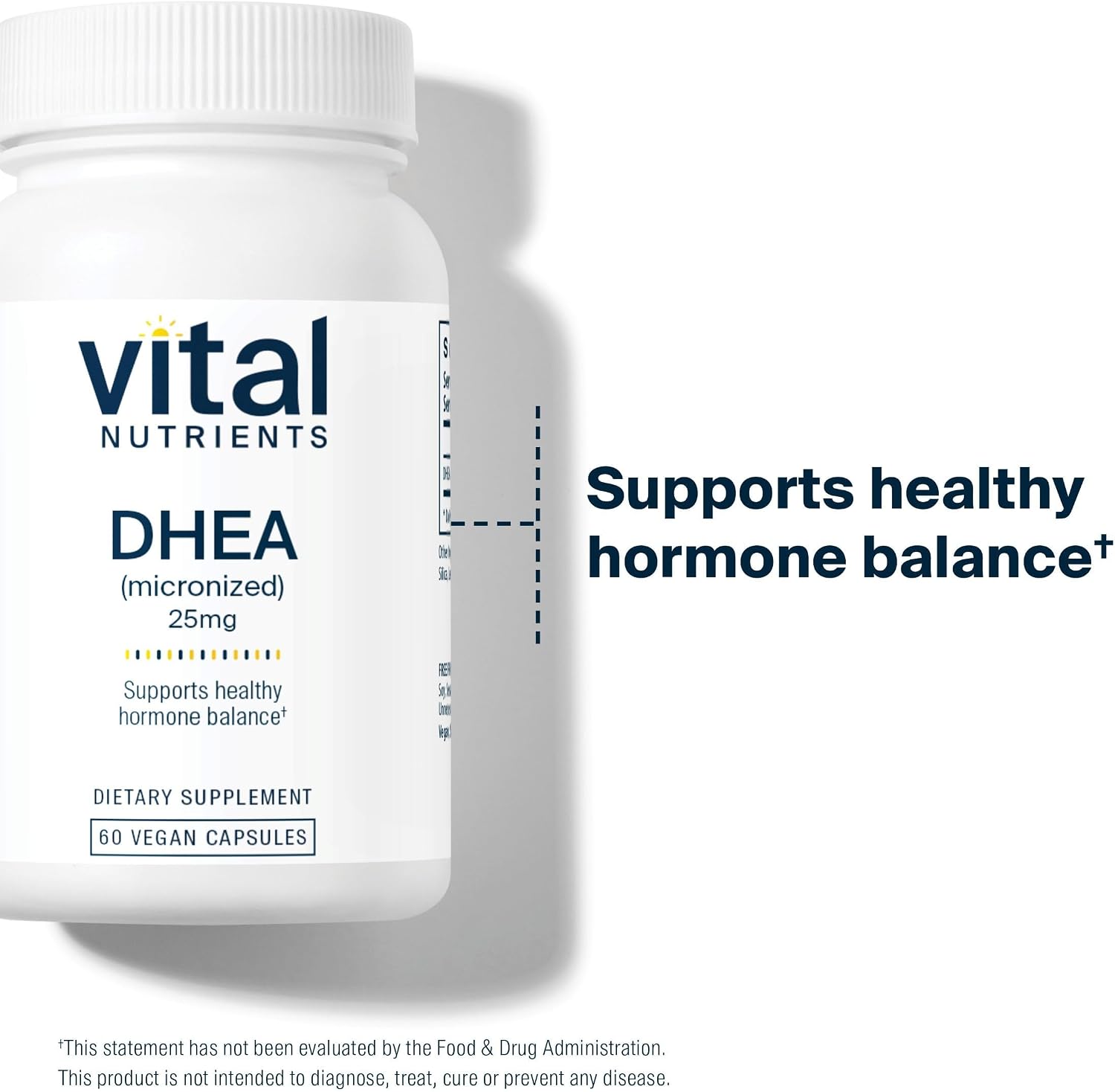 바이탈 뉴트리언츠 DHEA 25mg 60캡슐 – 마이크로나이즈드 고흡수 설계 · 호르몬 밸런스 지원