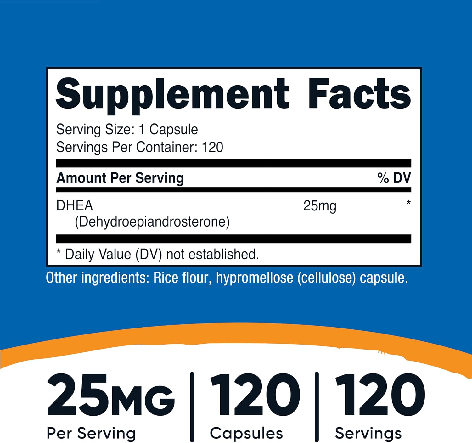 뉴트리코스트 DHEA 25mg 120캡슐·240캡슐 선택 – 데일리 저함량 디하이드로에피안드로스테론